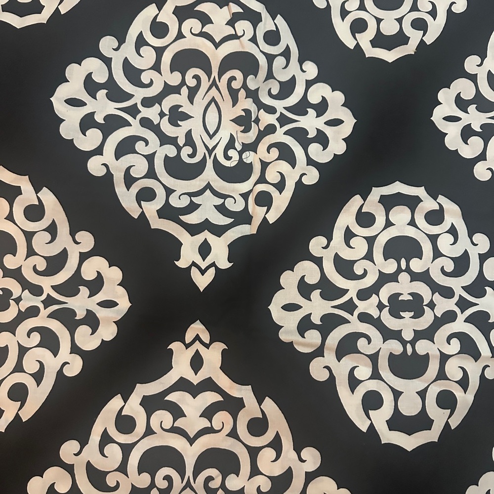 Elegant Black and white fabric- 42” long